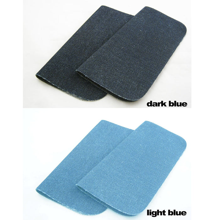 2 New Blue Somore Iron On Denim Patches Jean Fabric Repair Iron On Applique