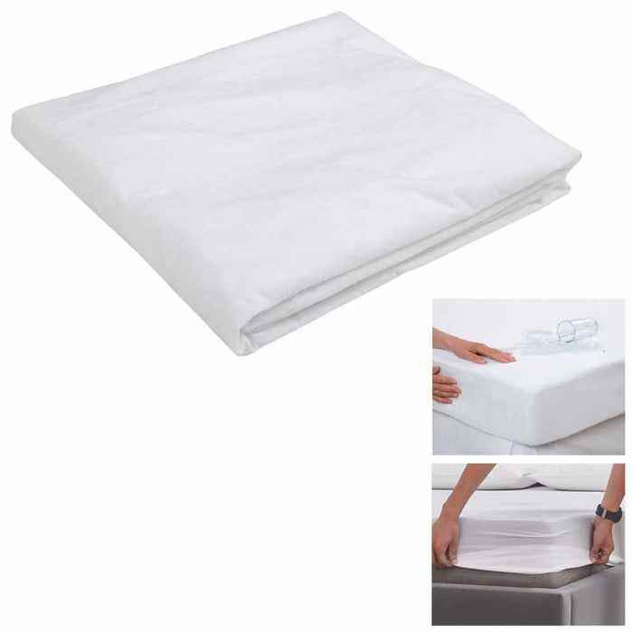 King Size Waterproof Mattress Cover Protector Vinyl  Waterproof Fitted