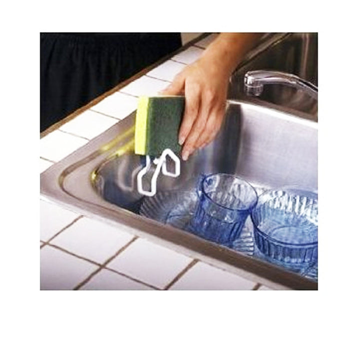 3 Kitchen Sink Sponge Holder Suction Cups Plastic Dishwasher Safe Dry Clean Wash