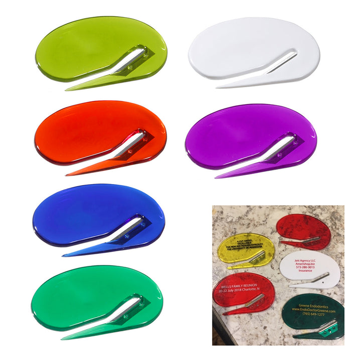6PC Universal Letter Openers Hand Envelope Mail Flat Slitter Concealed Blade Set