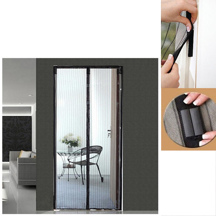 Magnetic Screen Door Self Closing Pet Friendly Keeps Bugs Out Fits Doors 36"x84"