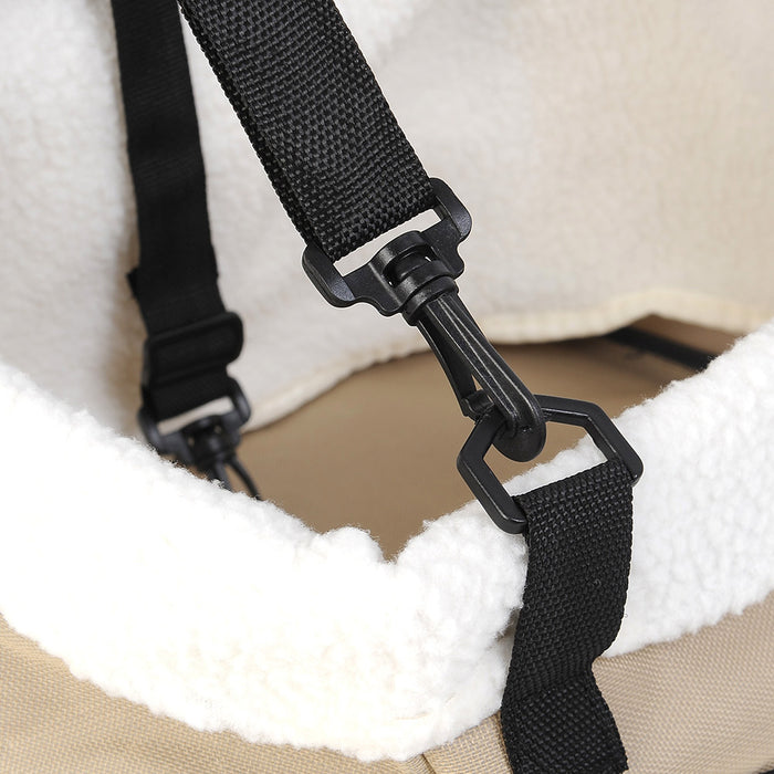 Pet Booster Seat Car Safety Dog Carrier Leash Belt Adjustable Travel !