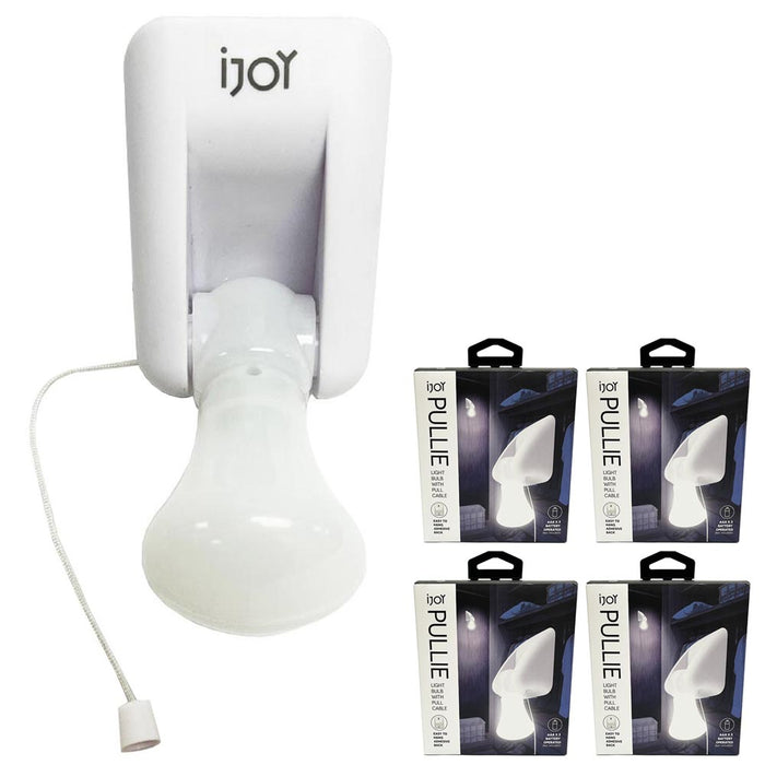 4 Light Bulbs Self Adhesive Wall Mount Pull Chain Battery Operated Cabinet Lamp