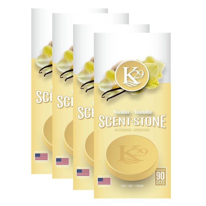 4PC Vanilla Scent Stone K29 Air Freshener Car Home Office Long Lasting Fragrance