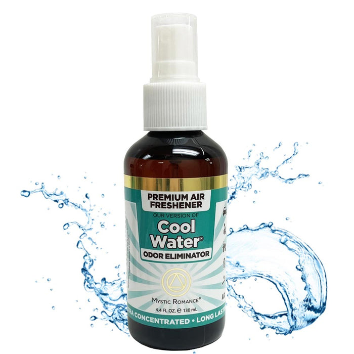 2 Cool Water Odor Removing Spray 4oz ea Odor Absorber Home Bathroom Pet Car Gym