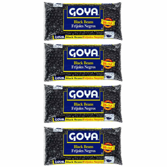4 Packs Goya Foods Black Beans Dry Frijoles Negros Rich Protein Fiber 64 Ounce