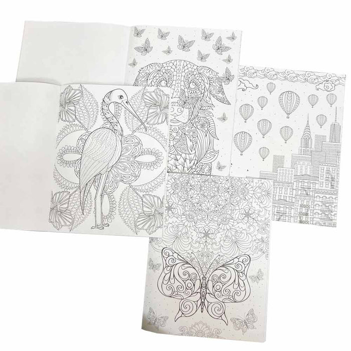 4 Pack Adult Coloring Book Relax Mindfulness Anti-stress Soothe Anxiety Relief