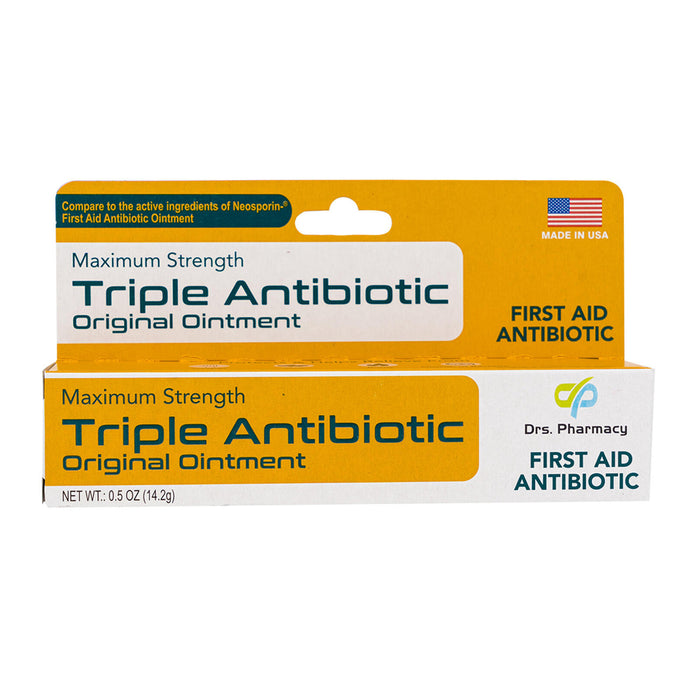 2 Maximum Strength Triple Antibiotic Ointment Pain Relief First Aid USA Made