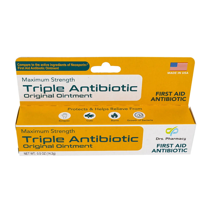 4 Pk First Aid Triple Antibiotic Ointment Maximum Strength Infection Prevention