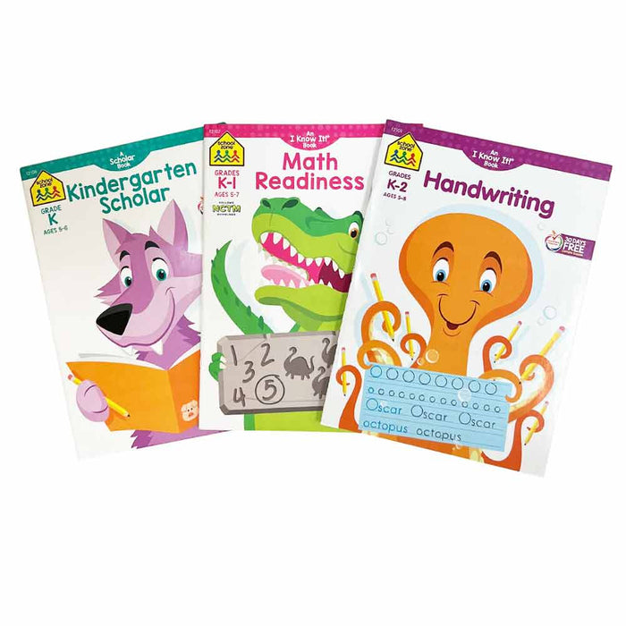 7 PC Learning Activity Books Kids Homeschool Readiness Kindergarten Handwriting