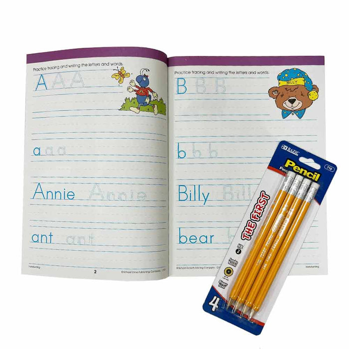 7 PC Learning Activity Books Kids Homeschool Readiness Kindergarten Handwriting