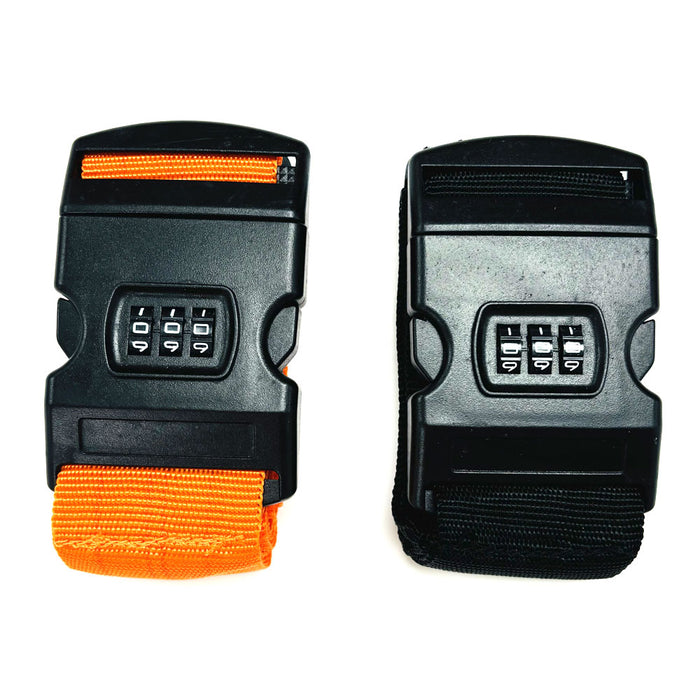 2 Pc Combination Lock Luggage Strap Packing Belt Suitcase Baggage Backpack Bag