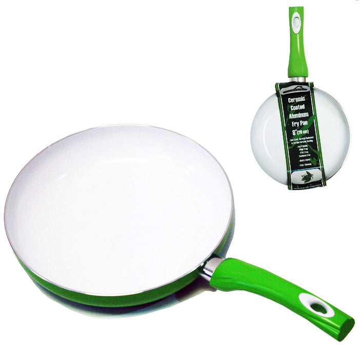 3 Non Stick Ceramic Coated Fry Pan Set  Eco Green Healthy Cookware 8" 9.5" 11"