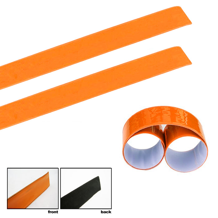 2 Pack Reflective Bands Running Gear Adjustable Arm Wrist Ankle Leg Safety Night