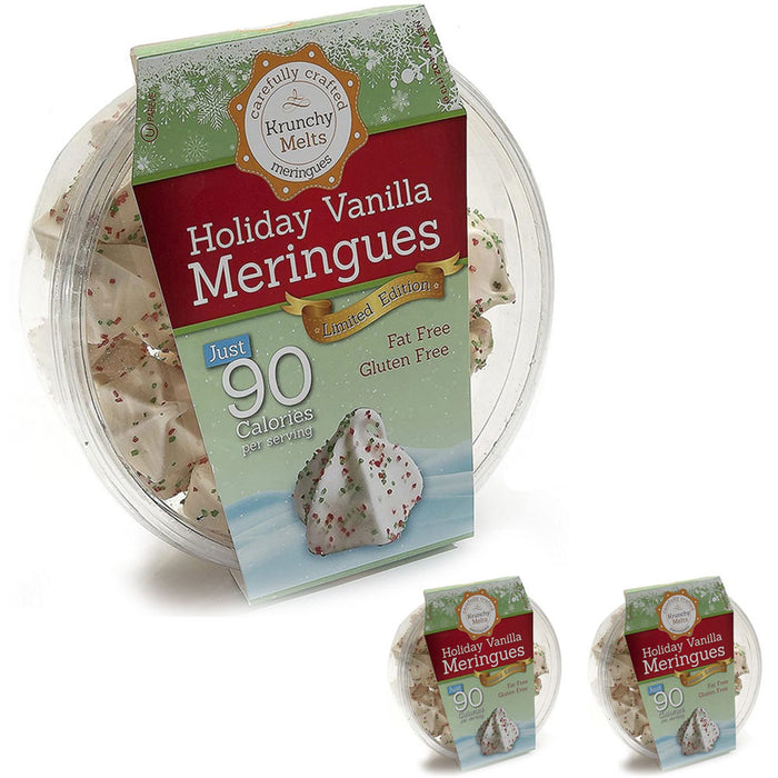 3 Boxes Holiday Vanilla Meringue Cookies Fat Free Gluten Free Kosher Sweet Treat