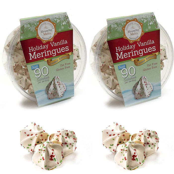 2 Pack Holiday Vanilla Meringue Cookies Fat Free Gluten Free Kosher Sweet Treats