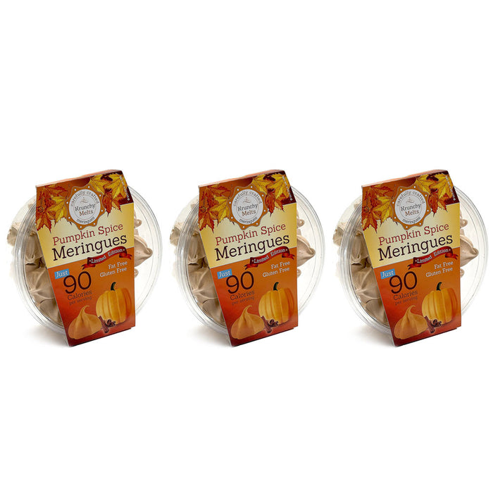 3 Boxes Pumpkin Spice Meringue Cookies Gluten Low Calorie Sweet Holiday Snack