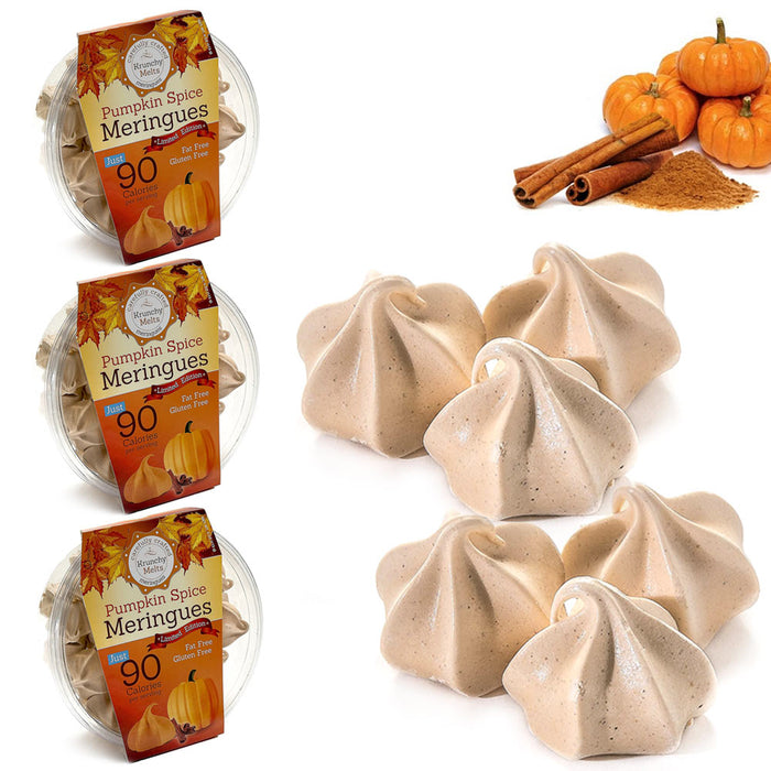 3 Boxes Pumpkin Spice Meringue Cookies Gluten Low Calorie Sweet Holiday Snack