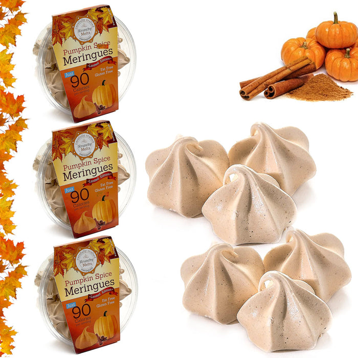 3 Boxes Pumpkin Spice Meringue Cookies Gluten Low Calorie Sweet Holiday Snack