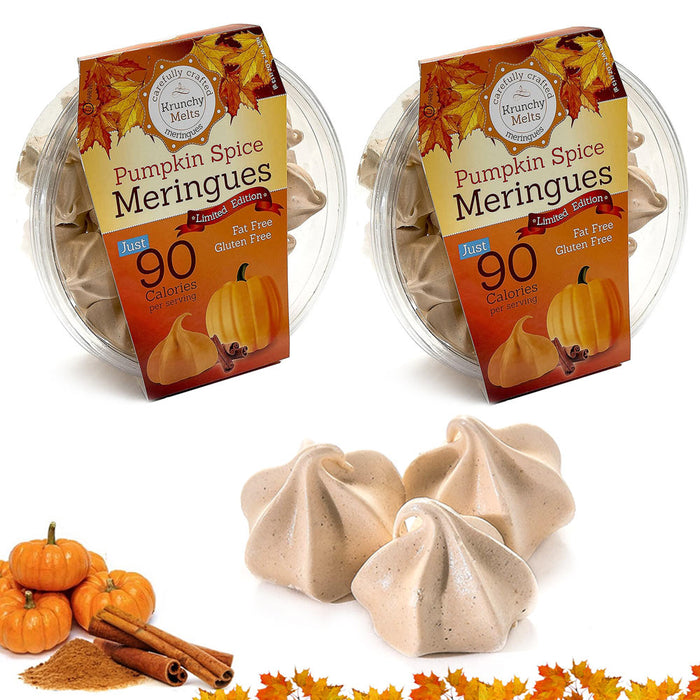 2 Boxes Pumpkin Spice Meringue Cookies Gluten Fat Free Sweet Holiday Treat Snack