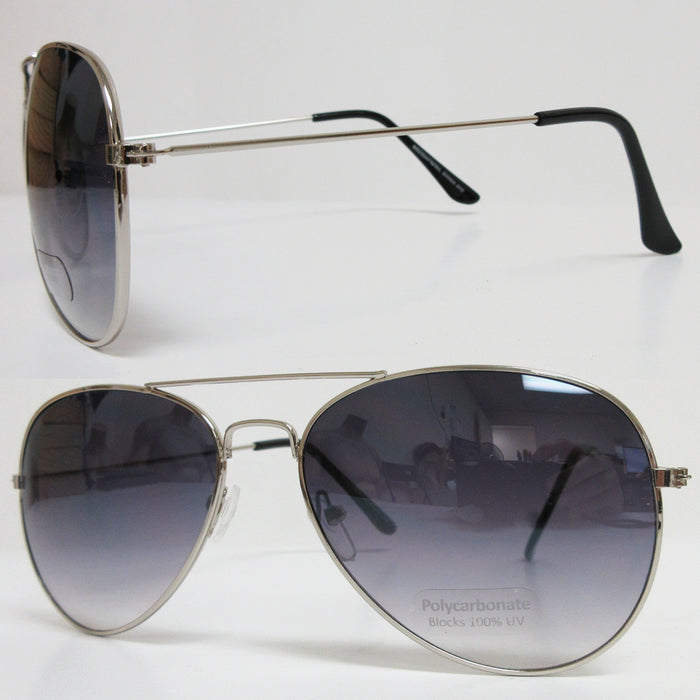 Mens Pilot Sunglasses Womens Vintage Shades Retro Silver Frame Eyewear Unisex