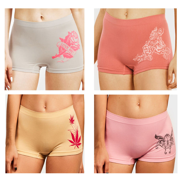 1 Seamless Boyshort Women Underwear Booty Panties Boxer Brief Stretch Yoga Dance