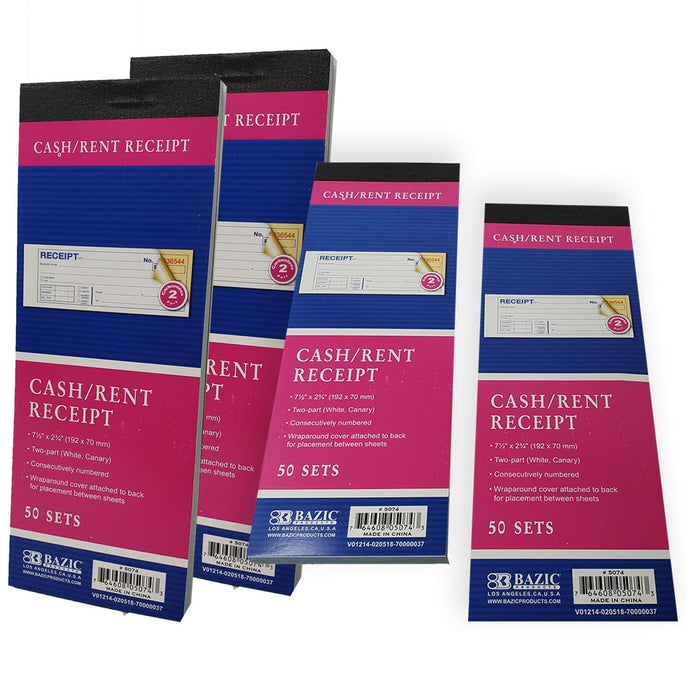 1  PC Cash Money Rent Receipt Record Book 2 Part 50 Sets Duplicate Copy Carbon New