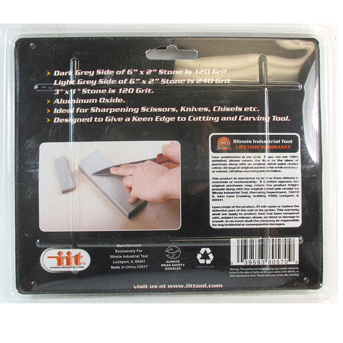3 Sharpening Stone Knife Blade Sharpener Fishing Scissors Straight Razor Tool 6"