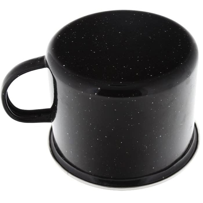 2 Travel Camping Mug Black Enamel Metal Cup Drinking Coffee Bear Tea Hiking 16oz