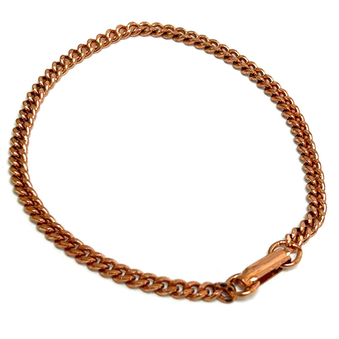 1 Solid Pure Copper Anklet 9.25" Chain Ankle Bracelet Link Arthritis Relief Jewelry