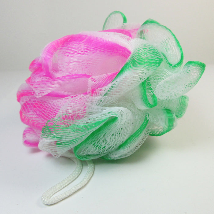 4 PC Loofah Bath Shower Sponge Pouf Mesh Ball Exfoliating Premium Bath Scrubber