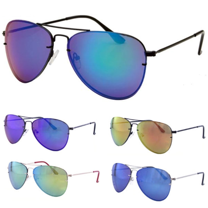 1 Womens Sunglasses Fashion Unicorn Rainbow Lenses Pilot Vintage Retro Glasses