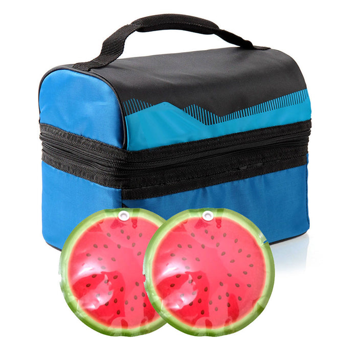 2 Pc Ice Packs Gel Cooler Lunch Box Pain Relief Cold Therapy Kids Care Reusable