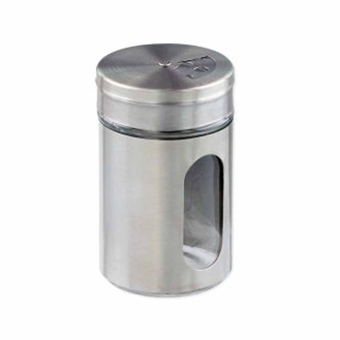4 Salt Stainless Steel Shakers Pepper Spice Metal Dispenser Containers Jar Sift