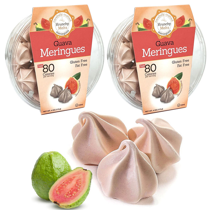 2 Pk Guava Meringues Cookies Crunchy Melt Treat Gluten Free Fat Free 80 Calories