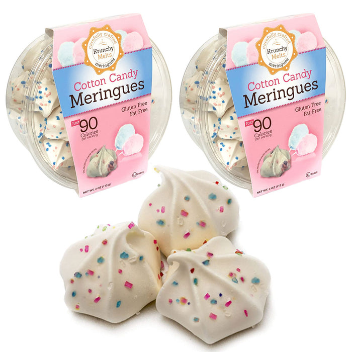 2 Cotton Candy Flavor Meringues Cookies Gluten Fat Free 90 Calorie Treats Sweets