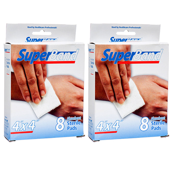 16 Pc Sterile Pads Gauze Bandage Wound Dressing Sponge Prep Absorbent 4 x 4 Inch