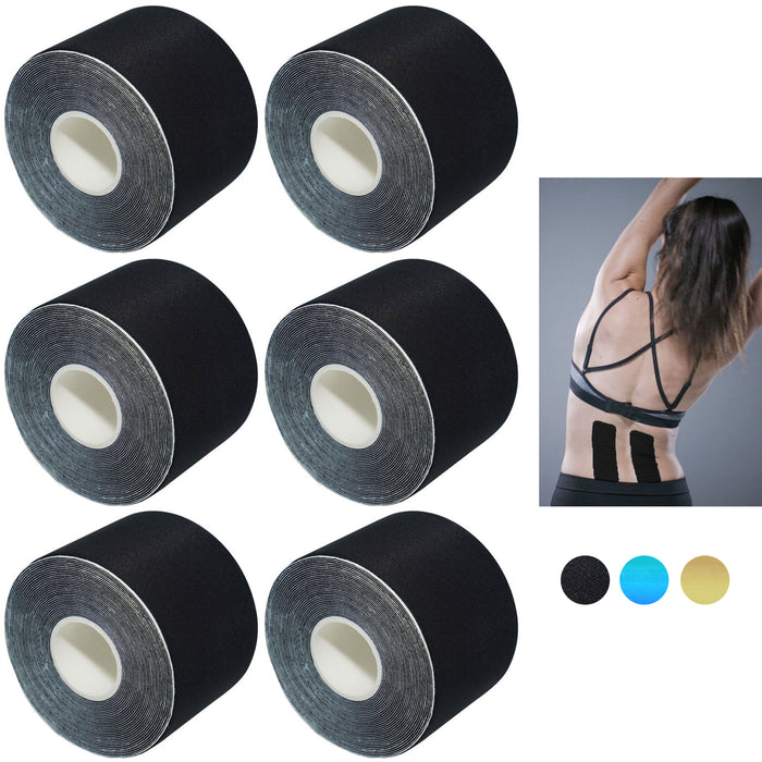 6 Rolls Sports Kinesiology Tape Athletic Adhesive Muscle Therapy Bandage 2yds