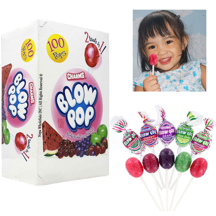 200 Charms Bubble Gum Blow Pop Lollipop Candy Sucker Fruit Flavor Wholesale Bulk