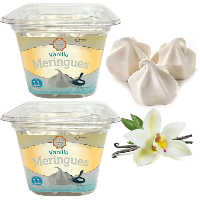 2 Pk Meringues Cookies Vanilla Flavor Gluten Fat Free 90 Calories Snack Sweets