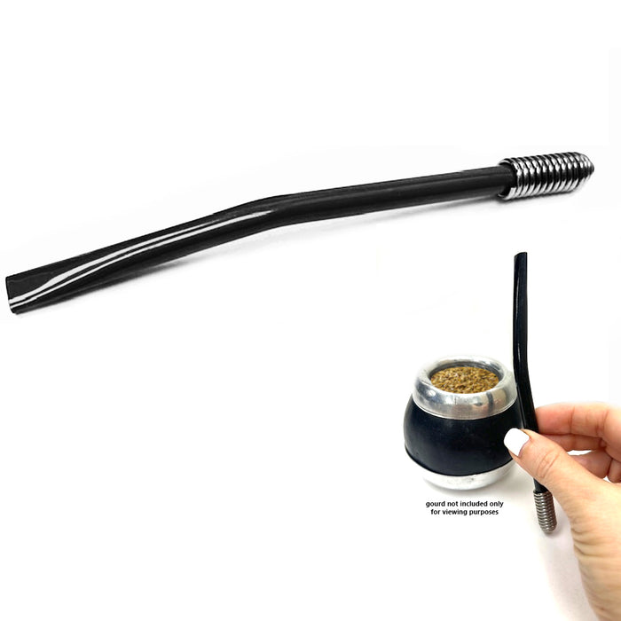 12 Metal Straw Bombilla Herbal Tea Yerba Mate Terere Gourd Drinking Filter Straw