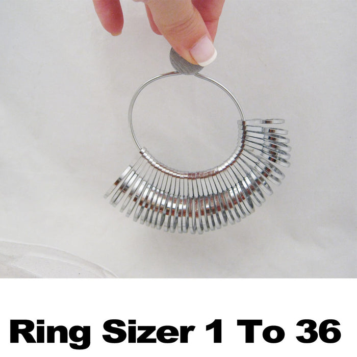 Ring Sizer Gauge Jewelers Finger Sizing Jewelry Tool 1 To 36 Measuring Tool Us !