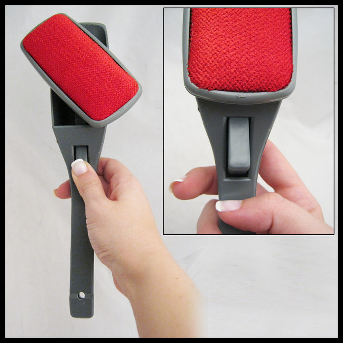 2 Magic Lint Fluff Dust Brush Pet Hair Fabric Remover Cloth Dry Cleaning Swivel