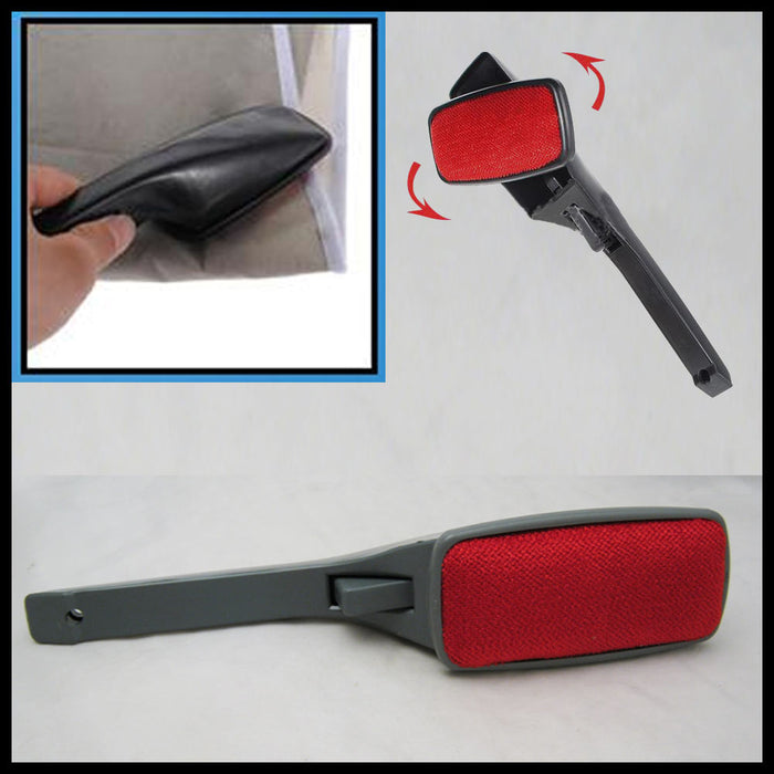 2 Magic Lint Fluff Dust Brush Pet Hair Fabric Remover Cloth Dry Cleaning Swivel