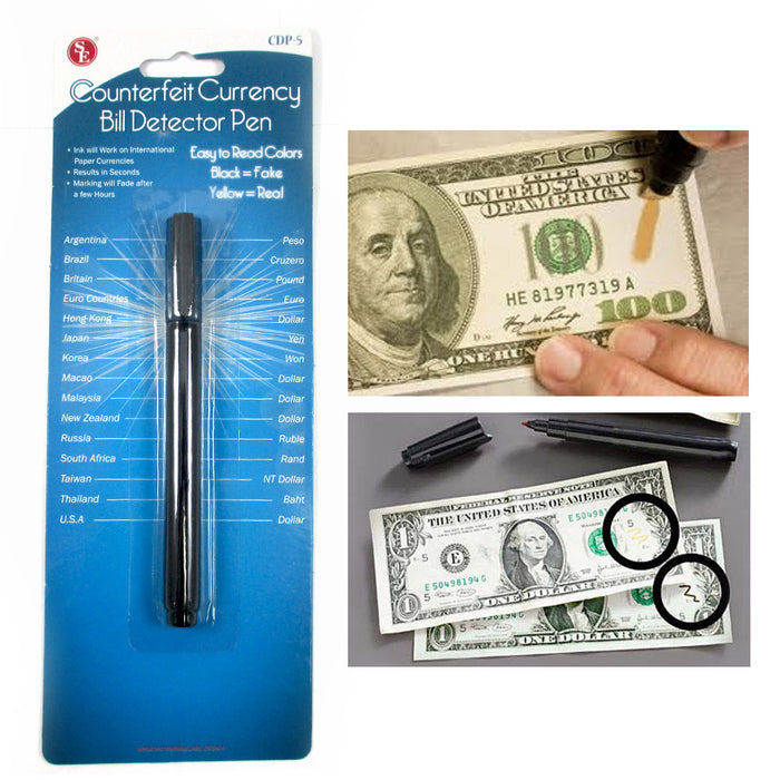 1 Smart Money Counterfeit Bill Checker Fake Money World Wide Detector Tester Pen