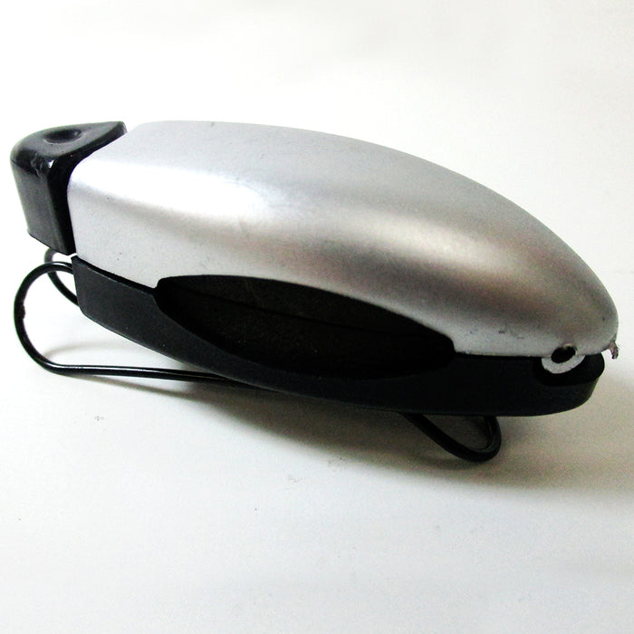 Set 2 Silver Black Car Sun Visor Clip Holders Sunglasses Reading Eyeglasses Card