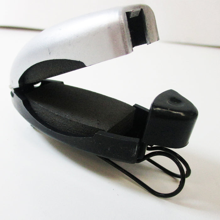 6 Pc Silver Black Car Sun Visor Clip Holders Sunglasses Reading Eyeglasses Card