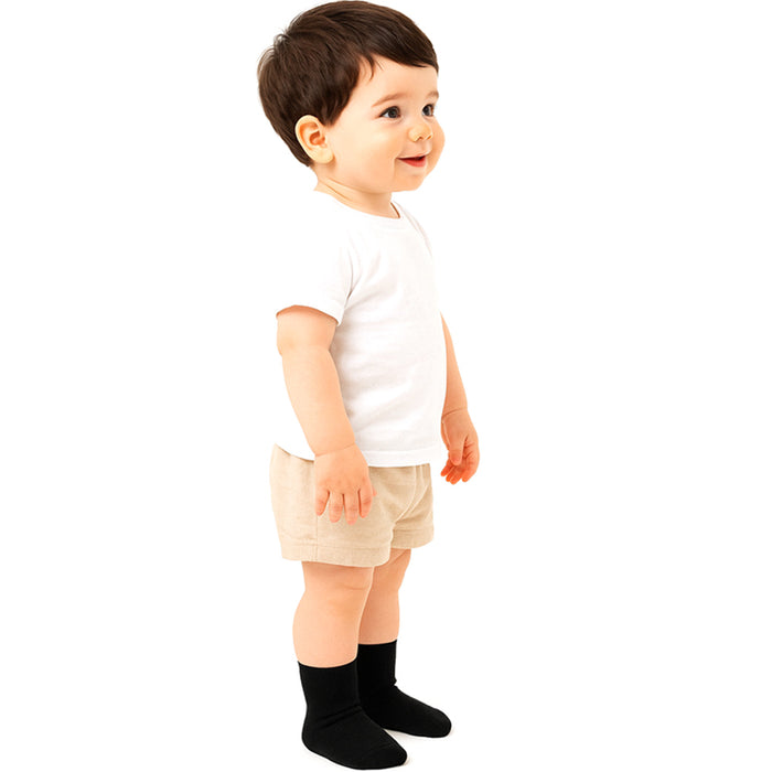 12 Pair Toddler Crew Socks Boys Girls Casual Athletic Dress Kids 2-3 Years Black
