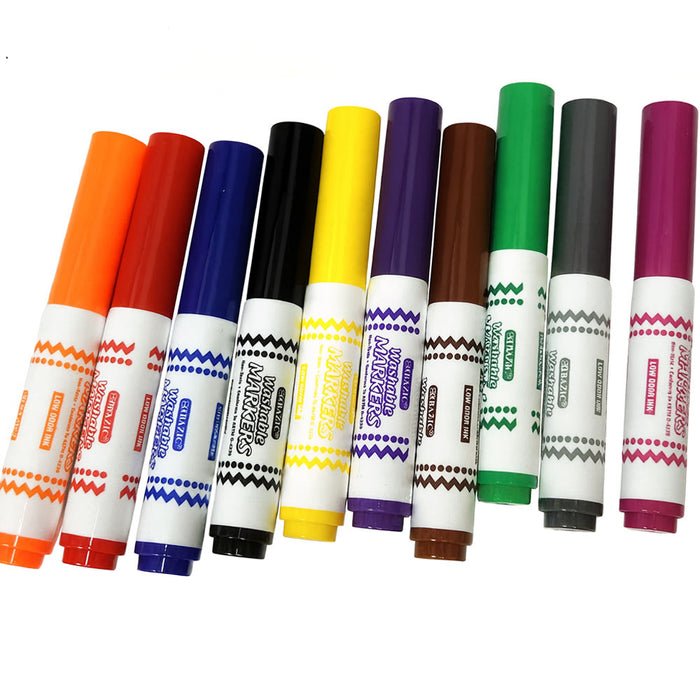 20 Color Mini Washable Markers Broad Line Kids Art School Drawing Coloring 2Pack