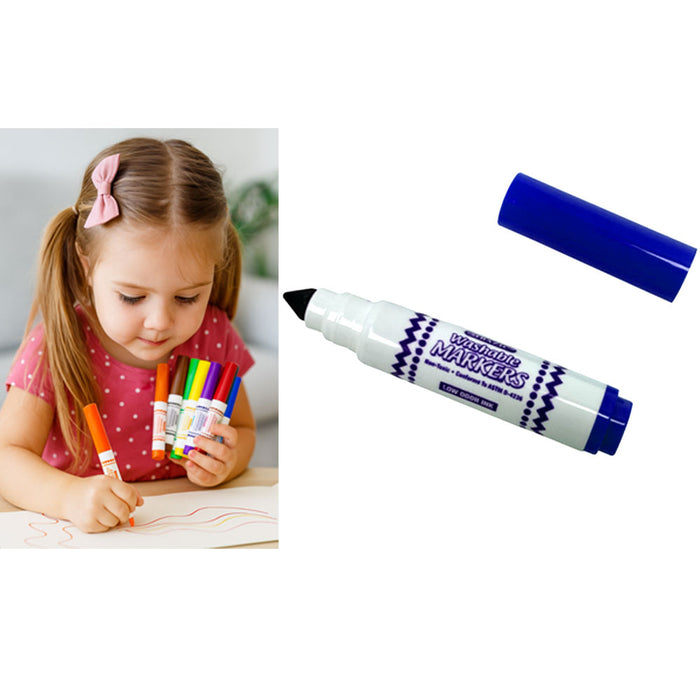 80 Mini Washable Markers 8 Pack Non-Toxic Kid Classroom Bulk Art Supply Set Gift